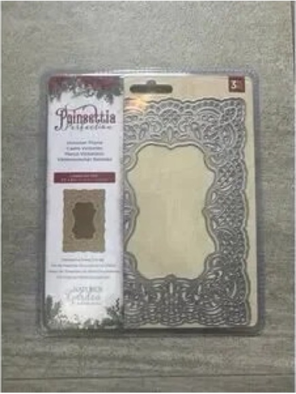 Pimilucia Decorative Frame Die Cut - Silver Ornate Border